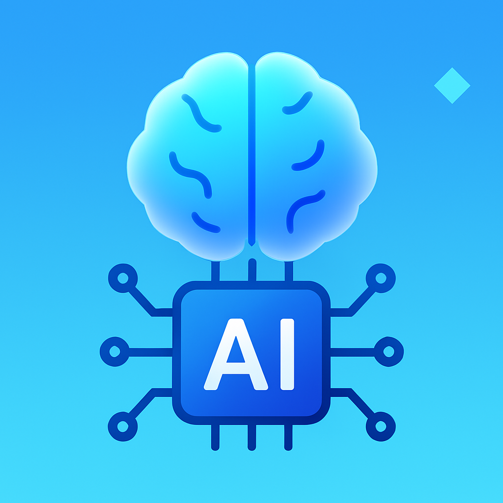 AI開発のテーマを視覚化したアイコン画像